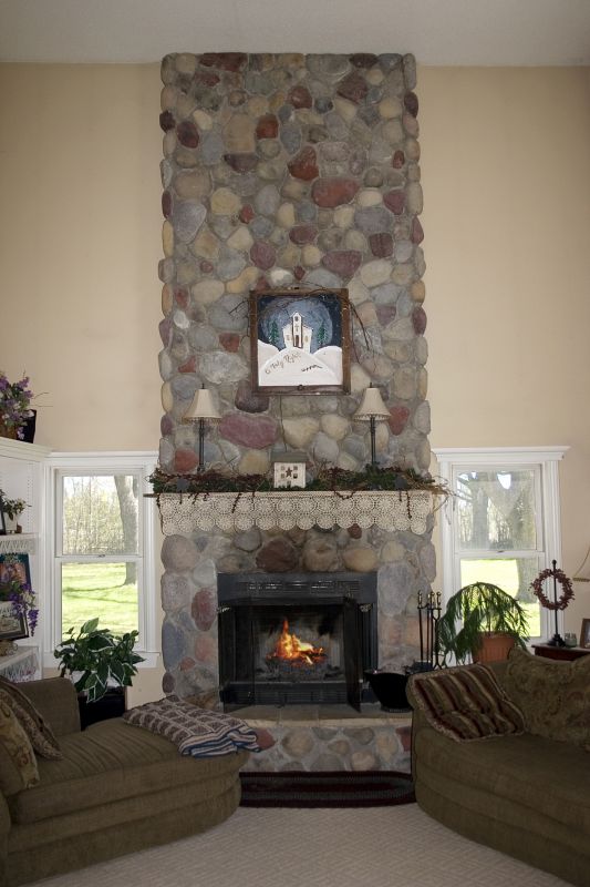 Brick Fireplace Installation detail